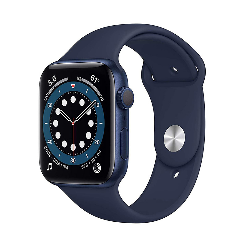 ساعت هوشمند اپل سری 6 مدل 44 میلی متری با بدنه ی آلومینیومی آبی رنگ