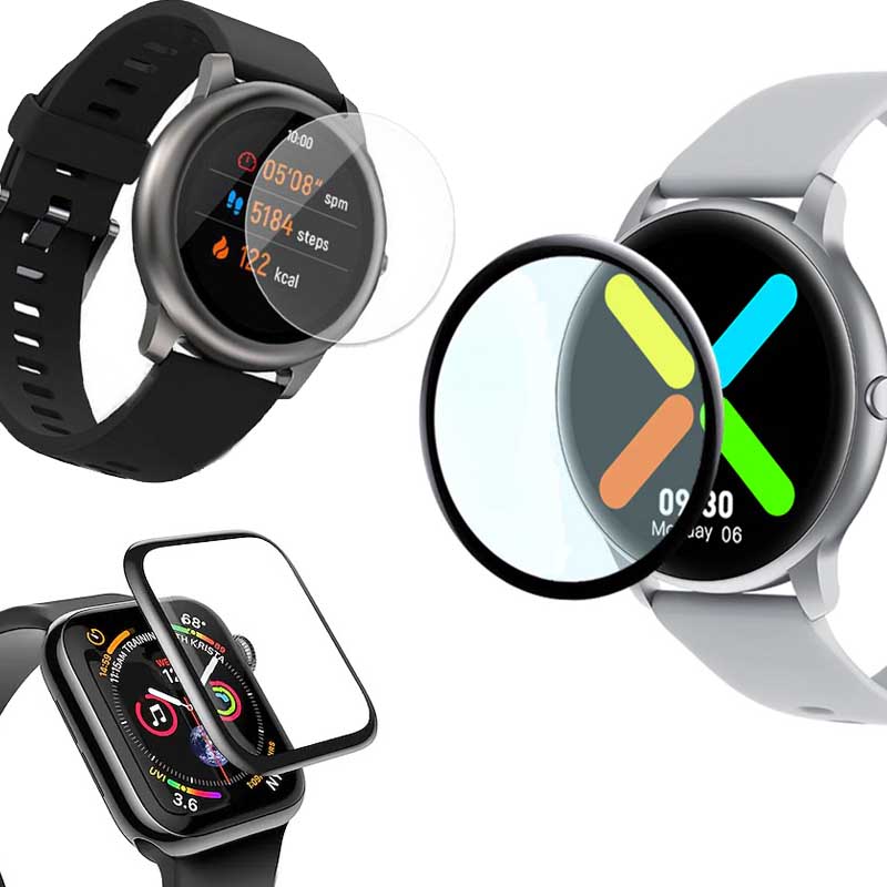 گلس محافظ صفحه نمایش ساعت هوشمند pmma، دارای تنوع برای مدل های مختلف سامسونگ و اپل